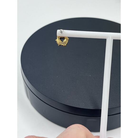 J. Crew Red purple Rhinestone stud Gold Tone Earrings - Picture 7 of 15